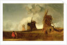 Drainage Mills in the Fens, Croyland, Lincolnshire, c.1830-40 by John Sell Cotman