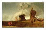 Drainage Mills in the Fens, Croyland, Lincolnshire, c.1830-40 by John Sell Cotman