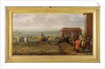 Lord Portmore Watching Racehorses on Exercise on Newmarket Heath, c.1735 by John Wootton