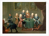 The Brothers Clarke with Other Gentlemen Taking Wine, c.1730-35 by Gawen Hamilton