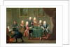 The Brothers Clarke with Other Gentlemen Taking Wine, c.1730-35 by Gawen Hamilton