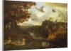 Ducks and other birds about a stream in an Italianate landscape, 1671 by Francis Barlow