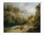 Rocky Landscape with Two Men on a Horse, 1791 by George Morland
