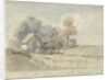 A Thatched Cottage and Trees at the Turn of a Country Road by James Ward