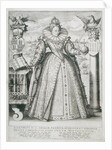 Portrait of Queen Elizabeth 1596 by Crispin I de (attr.to) Passe