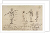 Studies of anatomy with measurements and writing by James Ward