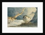 Waterfall in a Desolate Landscape by John Sell Cotman