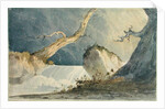 Waterfall in a Desolate Landscape by John Sell Cotman