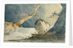 Waterfall in a Desolate Landscape by John Sell Cotman