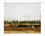 Excavating the Regent's Canal, with a view of Marylebone Chapel, c.1812 by John Seguier