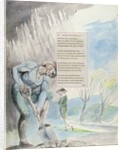 Elegy written in a Counrty Church-Yard, design 110 from 'The Poems of Thomas Gray', 1797-1798 by William Blake