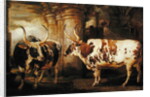 Portraits of two extraordinary oxen, the property of the Earl of Powis, 1814 by James Ward