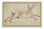 A Hare Running, With Ears Pricked by James Seymour