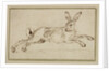 A Hare Running, With Ears Pricked by James Seymour