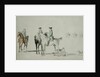 The Duke of Cumberland with a Gentleman and a Groom, all Mounted, and Dogs by Paul and/or Sandby Thomas Sandby