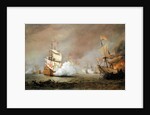 Sea Battle of the Anglo-Dutch Wars, c.1700 by Willem van de the Younger Velde