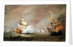 Sea Battle of the Anglo-Dutch Wars, c.1700 by Willem van de the Younger Velde