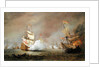Sea Battle of the Anglo-Dutch Wars, c.1700 by Willem van de the Younger Velde