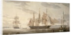 Ships in Harbour, 1805 by Robert Salmon