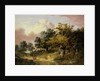 Wooded Landscape with Woman and Child Walking Down a Road by Robert Ladbrooke