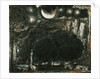 A Shepherd and his Flock under the Moon and Stars, c.1827 by Samuel Palmer