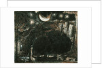 A Shepherd and his Flock under the Moon and Stars, c.1827 by Samuel Palmer