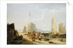 A Harbour Scene in the Isle of Wight, looking towards the Needles, 1824 by George Vincent