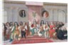 James II Receiving the Mathematical Scholars of Christ's Hospital gouache on paper) by Antonio (studio of) Verrio