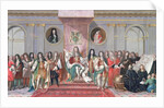 James II Receiving the Mathematical Scholars of Christ's Hospital gouache on paper) by Antonio (studio of) Verrio