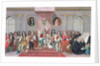 James II Receiving the Mathematical Scholars of Christ's Hospital gouache on paper) by Antonio (studio of) Verrio