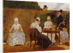 The Chalon Family in their London Town Garden, early 1800s by Jacques-Laurent Agasse