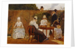 The Chalon Family in their London Town Garden, early 1800s by Jacques-Laurent Agasse