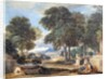 Landscape with a Man Washing his Feet at a Fountain, after Nicolas Poussin by David Cox