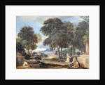 Landscape with a Man Washing his Feet at a Fountain, after Nicolas Poussin by David Cox