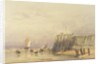 Seascape with Sailing Barges and Figures Wading Off-Shore, 1832 by David Cox