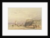 Seascape with Sailing Barges and Figures Wading Off-Shore, 1832 by David Cox