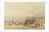 Seascape with Sailing Barges and Figures Wading Off-Shore, 1832 by David Cox