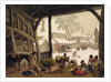 A Village Snow Scene, 1819 by Robert Hills