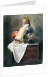 Still Life: Pots, Basket and Cloth on a Chest by Peter de Wint