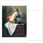 Still Life: Pots, Basket and Cloth on a Chest by Peter de Wint