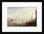 The Monument and London Bridge, c.1820-80 by Frederick Nash