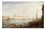 The Monument and London Bridge, c.1820-80 by Frederick Nash