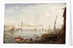 The Monument and London Bridge, c.1820-80 by Frederick Nash