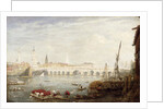 The Monument and London Bridge, c.1820-80 by Frederick Nash
