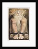 A naked man with a long, white beard by William Blake