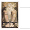 A naked man with a long, white beard by William Blake