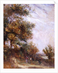 Landscape with Trees and Figures by Thomas Churchyard