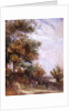 Landscape with Trees and Figures by Thomas Churchyard