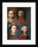 Study of Heads by William Hogarth