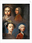 Study of Heads by William Hogarth